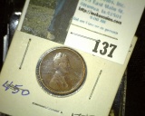 1909 S Lincoln Cent, Rare Date. VG.