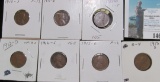 1910 S, 11 D, 11 S, 12 D, 12 S, 13 D, & 13 S Key date Lincoln Cents, Grading Good to VF.