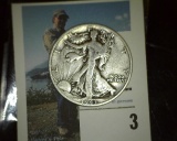 1943 D Walking Liberty Silver Half Dollar.