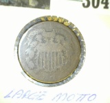 1864 U.S. Two Cent Piece. Civil war Date.