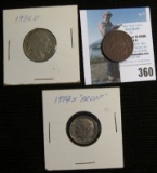 1936 D Buffalo Nickel; 1974 S Proof Dime; & an old U.S. Shield Nickel.