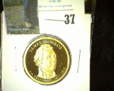 2008 S James Monroe Proof One Dollar Presidential Coin.
