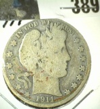 1911 P Barber Half Dollar.