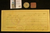 January 9, 1899 Promissory Note teller stamped 
