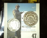 1869 U.S. Shield Nickel & 1907 P Silver Barber Dime.