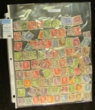 (86) Denmark Stamps, (2) Greece Stamps, couple of old newspaper stamp related clippings, and a Posta