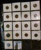 (17) Carded Indian Head Cents in a plastic page dated 1891-1907. Grades up to EF.