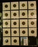(17) Carded Indian Head Cents in a plastic page dated 1883-1907. Grades up to EF.