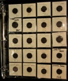 (20) Carded Indian Head Cents in a plastic page and black binder dated 1890-1908.