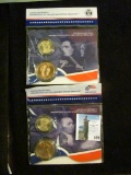 Franklin & Jane Pierce & John & Abigail Adams United States Mint Presidential $1 Coin & First Spouse