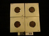1891, 1893, 1897, & 1904 Indian Head Cents. EF to Brown AU.