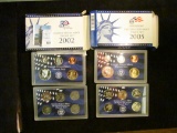 Pair of 2002 S U.S. Proof Sets, one is in 2005 S box.