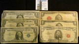 Series 1957 One Dollar Silver Certificate missing upper left corner; (2) Series 1957A One Dollar Sil