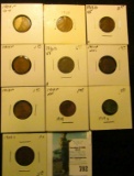 1909P, 10P, 13D, 14P, 16D, 17P, 18P, 19P, D, & 24S Lincoln Cents.
