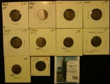 1909P, 10P, 16D, 18P, 19P, S, 25D, 28P, 29P, & D Lincoln Cents grading up to EF.