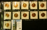 (11) Proof 1969 S & 70 S Lincoln Cents, all carded and ready for the show.