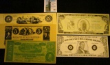 (5) Old facsimile Advertising Banknotes. Includes a C.S.A.