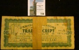 1933 Okmulgee Oklahoma Trade Script $1.00. MS #:  OK215-1B, City:  Okmulgee, Oklahoma, Original time