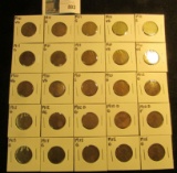 (7) 1910P, (7) 11P, (3) 12P, (3) 12D, (2) 13P, & (3) 15P Lincoln Cents grading Good. All carded and