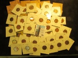 Group of a hundred or more Old Lincoln Cents, most of which are holdered. Lots of BU coins in this g