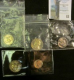 (2) 1960 P Proof Jefferson Nickels; 1960 P Proof Silver Roosevelt Dime; & (2) 1960 P Proof Silver Wa
