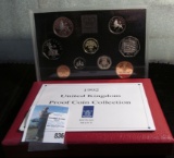 1992 United Kingdom Proof Coin Collection in original box of issue. Very attractive nine-piece.