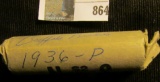 1936 P Solid-date Roll of Buffalo Nickels, all nice clear dates.