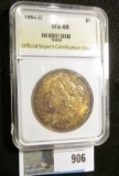 Heavily Toned 1884-O Morgan Silver Dollar Graded MS 66