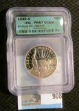1986-S Proof Statute Of Liberty Half Dollar Graded Proof 67 By Icg