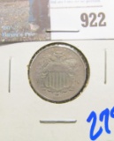 1867 No Rays Shield Nickel