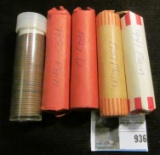 (5) Rolls of Solid date Wheat Cents, includes 1941, 47D, 50P, 50D, & 51P.