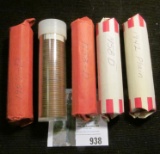 (5) Rolls of Solid date Wheat Cents, includes 1942P, 53D, 56D, 57D, & 58D.