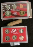 2001 S United States Mint Silver Proof Set in original box of issue; 1938 P Nickel; & a roll of Dime