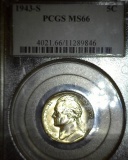 1943 S Silver Wartime Jefferson Nickel slabbed 