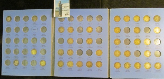 Partial Set of Barber Dimes in a blue Whitman folder. (37 coins).