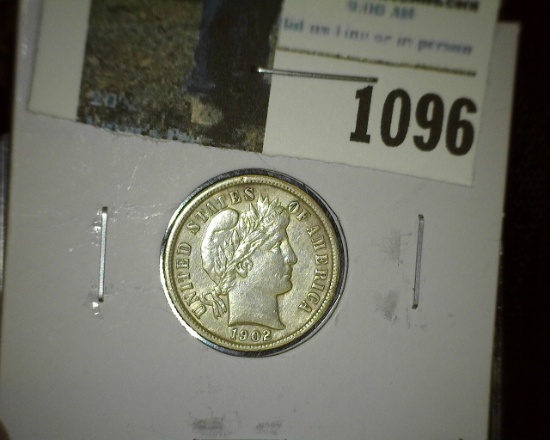 1902 P Barber Dime.