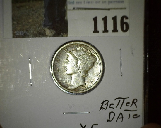 1917 S Mercury Dime, better date and grade.