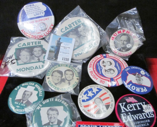 Group of various Political Pin-backs including a "Proud Liberal".