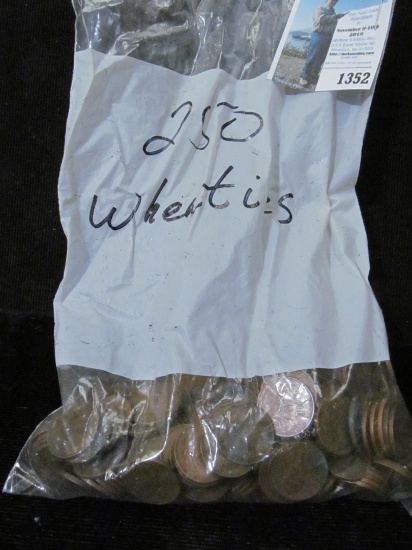 Group of (250) Wheat Cents, which I have not had time to sort.