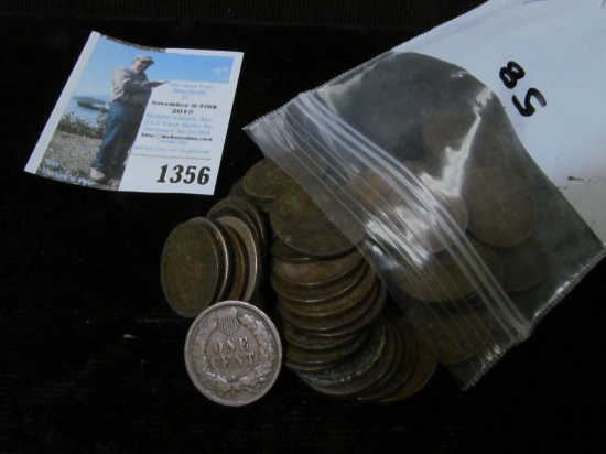 (58) Mixed Date Indian Head Cents, which I never had time to sort for date or grade.