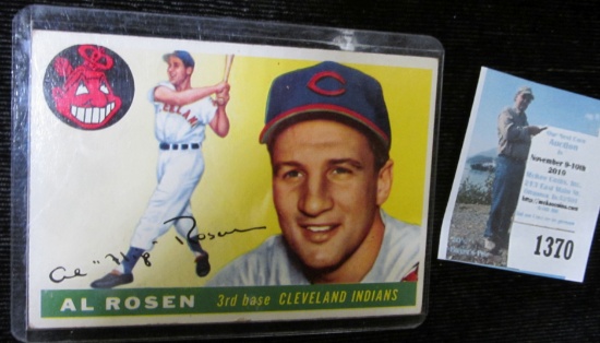 1955 Topps # 70 Al Rosen Baseball Card Cleveland Indians, never been graded.