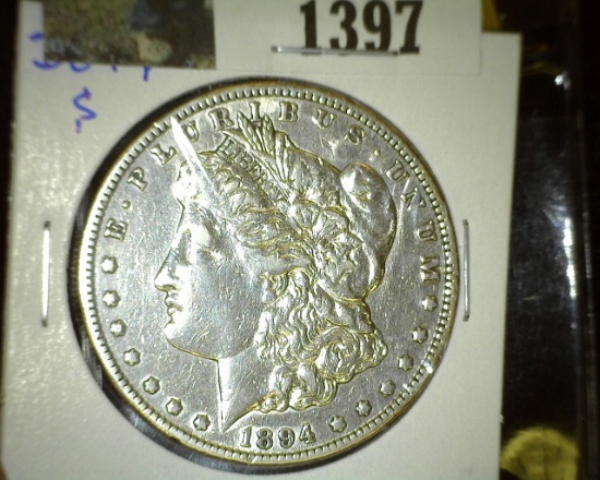 1894 S Morgan Silver Dollar, lots of flash.