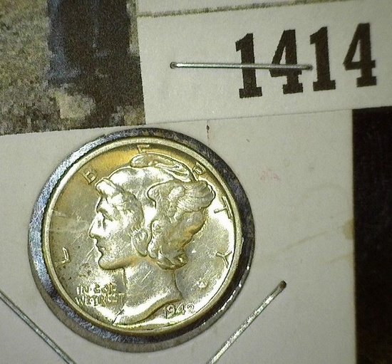 1942 D Mercury Dime, Brilliant Uncirculated