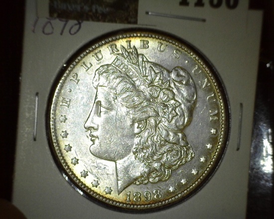1898 P Morgan Silver Dollar with a lot of flash.