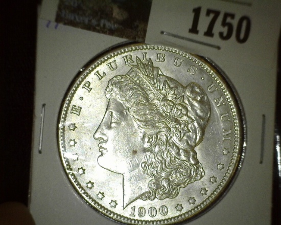 1900 P Morgan Silver Dollar, Nice Unc.