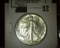 1943 S Walking Liberty Half Dollar, Super Brilliant.