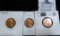 1944 P, D, & S Lincoln Cents in high grades, Red with lots of luster.