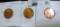 1946 P, D, & S Lincoln Cents in high grades, Red with lots of luster.