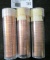 1973D, 75 D, & 77 P Gem BU Solid date rolls of Lincoln Cents stored in plastic tubes.