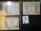 (3) 1880 era Postcards depicting currency from France; Italy, & Germany.